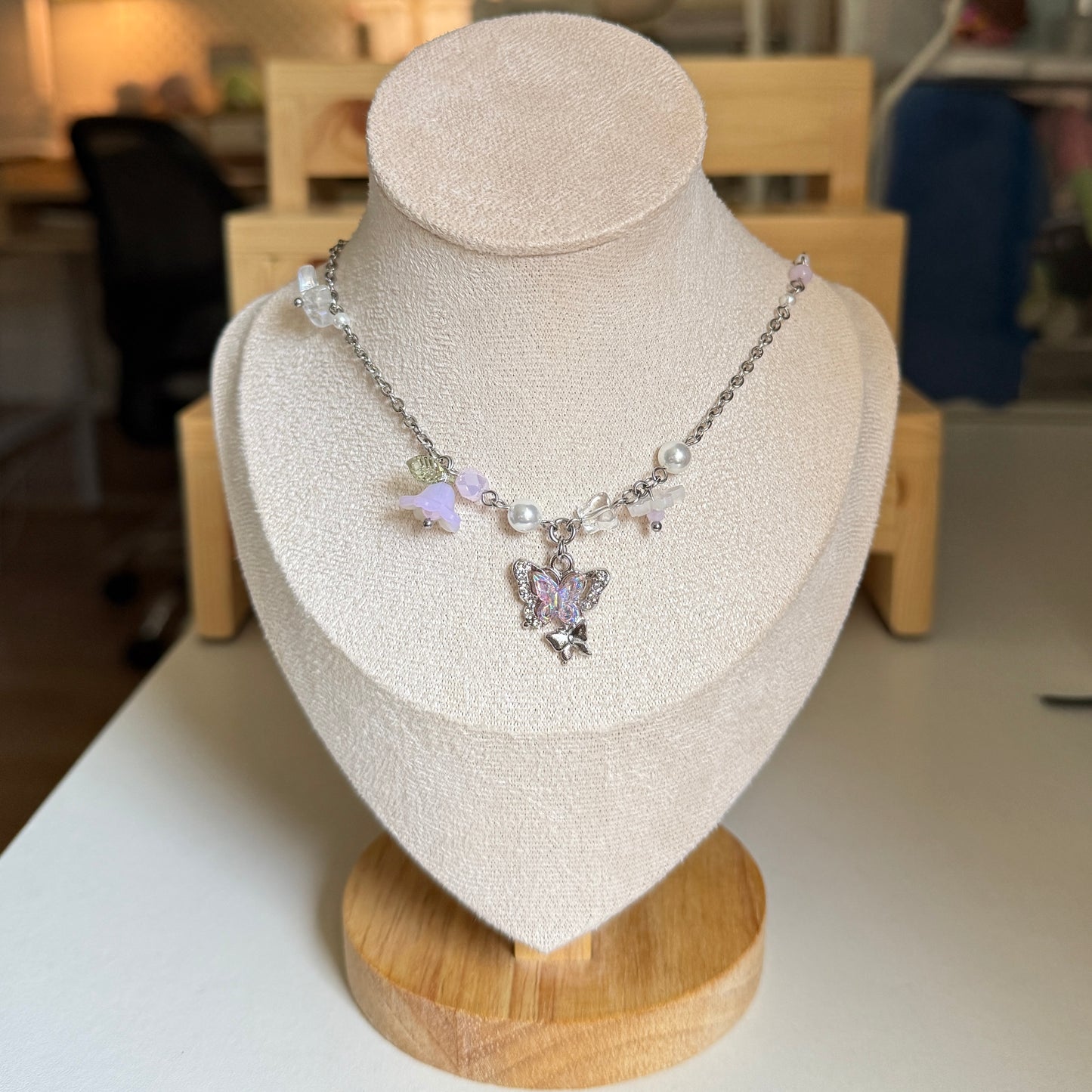 Fairy Bloom Butterfly beads necklace