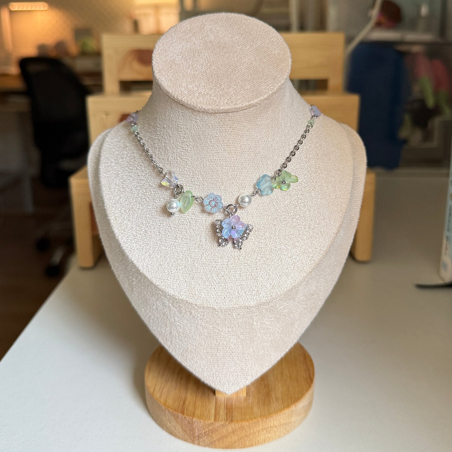 Fairy Bloom Butterfly beads necklace