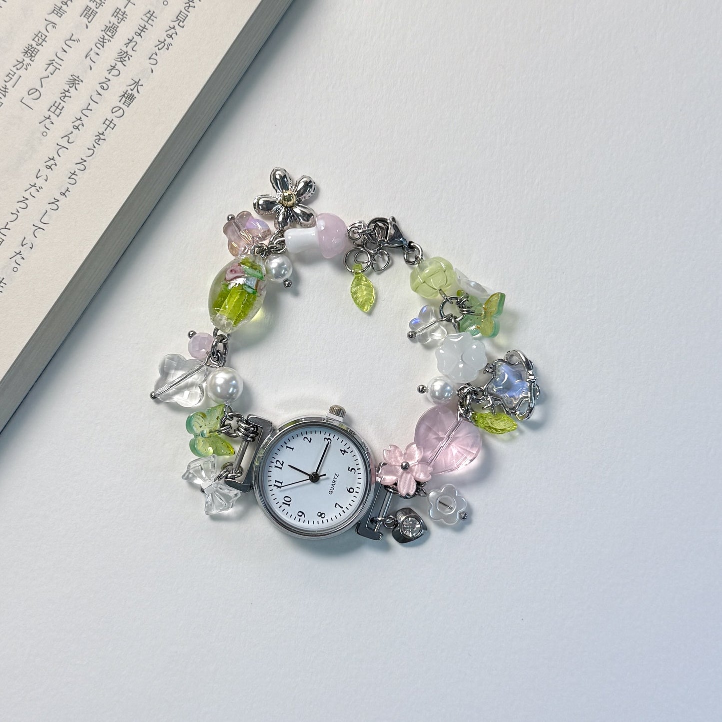 Sweet keepsake beaded watch bracelet