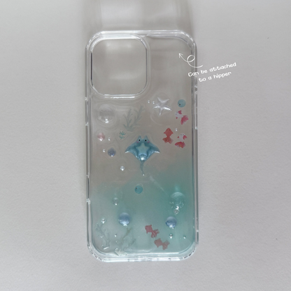 Phone case manta ray and goldfish
