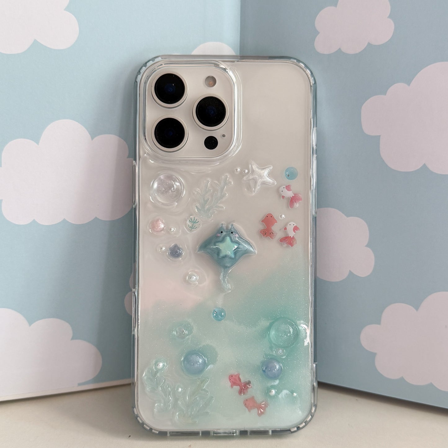 Phone case manta ray and goldfish