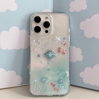Phone case manta ray and goldfish