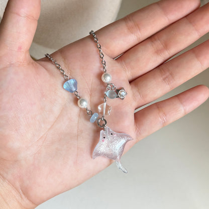 Ocean Drift Manta beaded Necklace