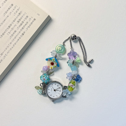 Sweet keepsake beaded watch bracelet
