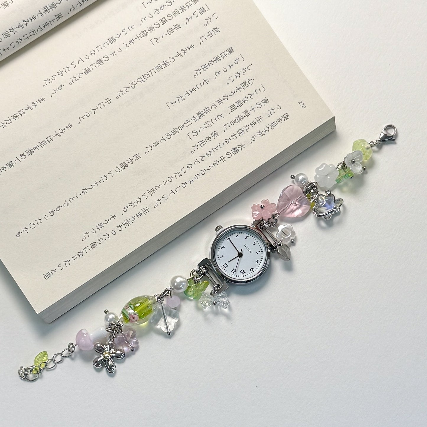Sweet keepsake beaded watch bracelet