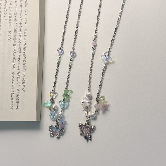 Fairy Bloom Butterfly beads necklace