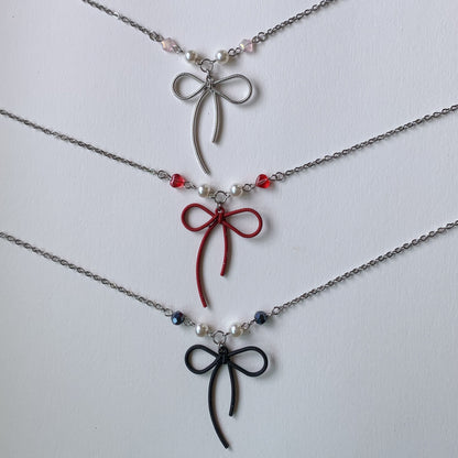 Bow beads necklace