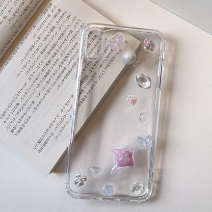 Pinky manta ray Phone case
