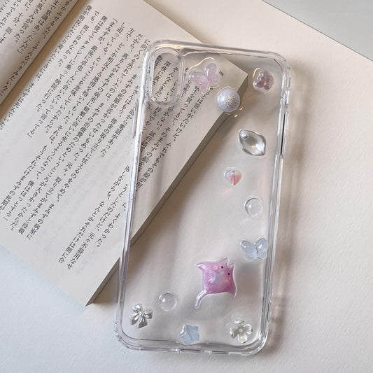Pinky manta ray Phone case