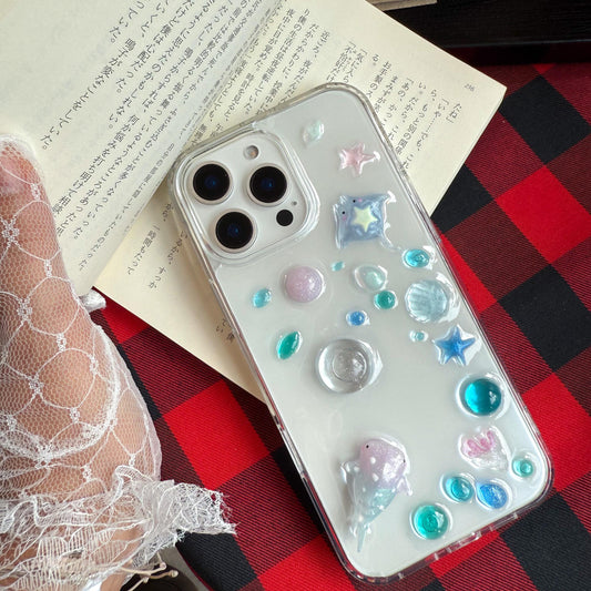 Whale shark bule and ray phone case