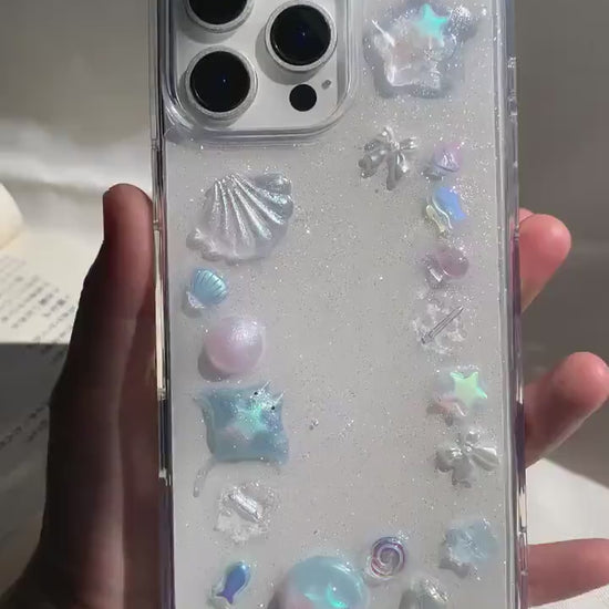 Pastel ocean Glimmer with ray phone case