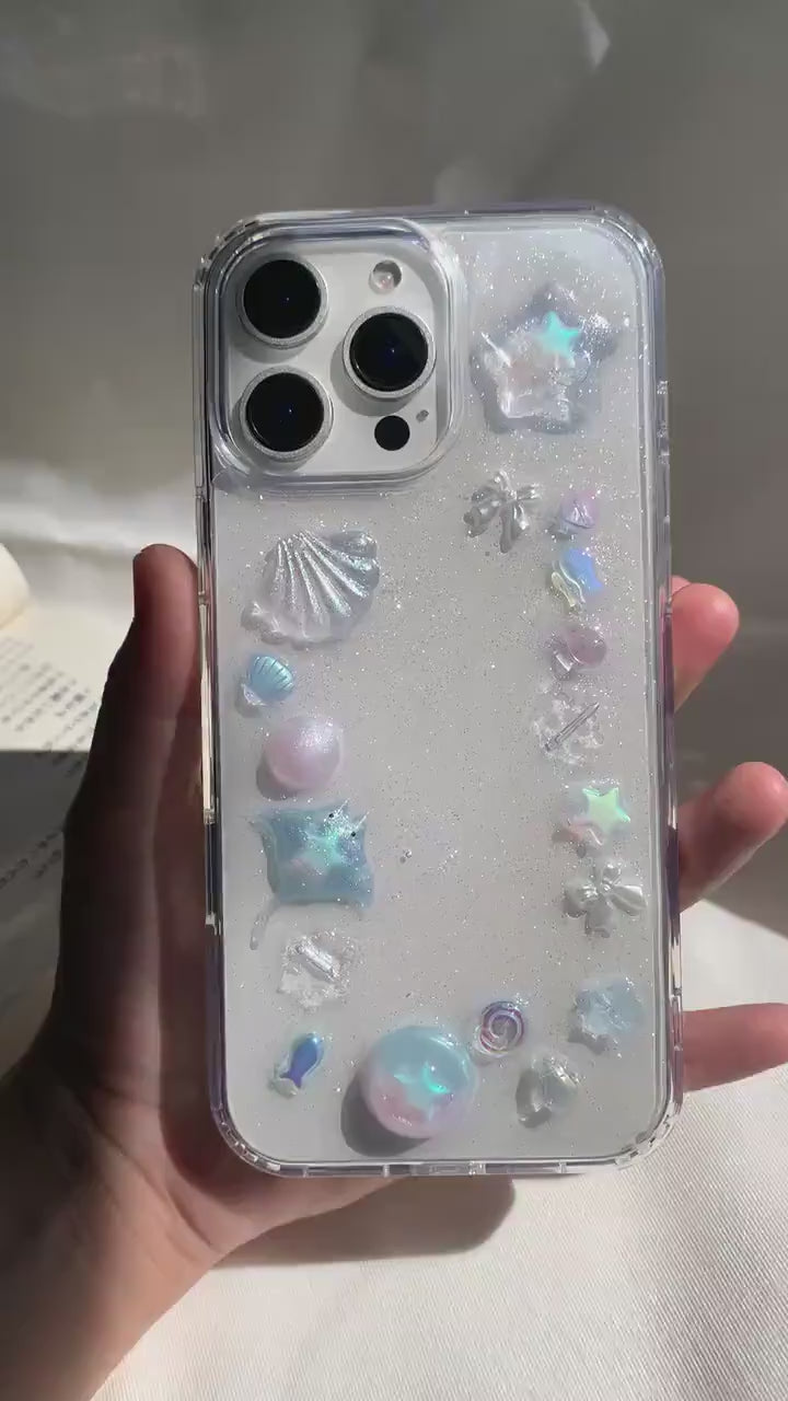 Pastel ocean Glimmer with ray phone case