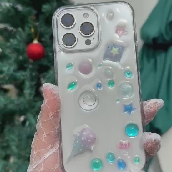Whale shark bule and ray phone case