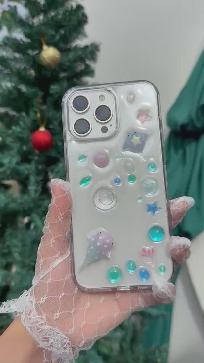 Whale shark bule and ray phone case